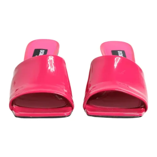 Pink Open Toe Block Heel Sandals - Dolce & Gabbana - Modalova