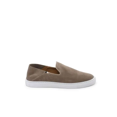 Beige Slip-On Suede Sneakers - Hugo - Modalova