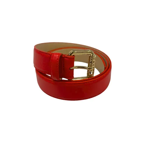 Red Leather Belt - Borbonese - Modalova