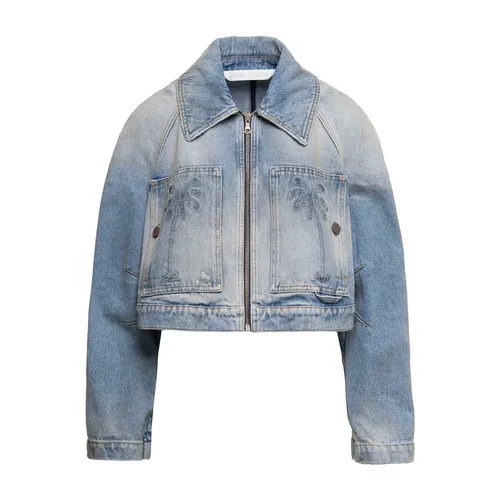 Jackets > Denim Jackets - - Palm Angels - Modalova