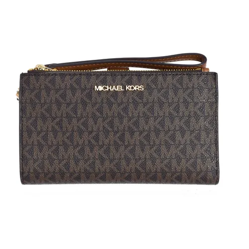 Compact Leather Wristlet with Multiple Compartments - Michael Kors - Modalova