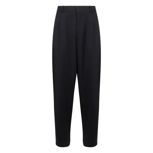 Single-pleat Virgin Wool Trousers - Giorgio Armani - Modalova