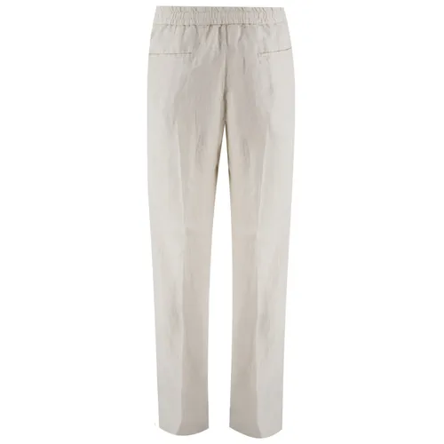 Drawstring Trousers with Tailored Dart Detail - Brunello Cucinelli - Modalova