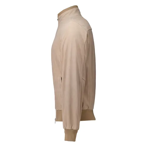 Beige Fox Leather Jacket - Barba Napoli - Modalova