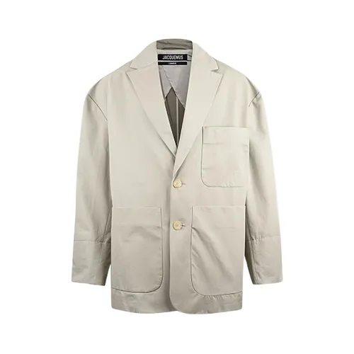 Wide Linen Blend Jacket - Jacquemus - Modalova