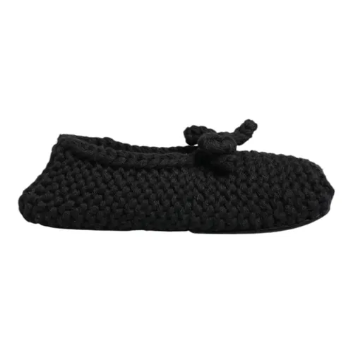 Black Wool Knit Ballerina Flats - Dolce & Gabbana - Modalova