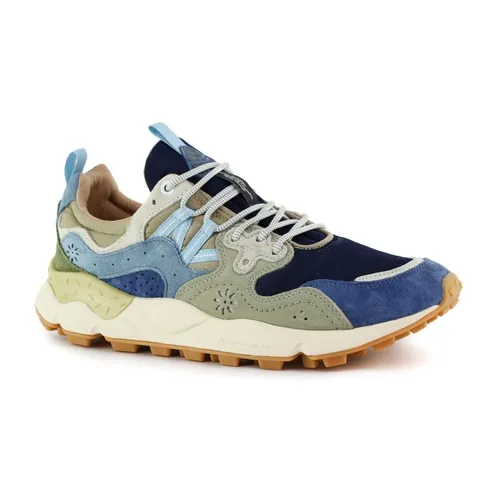 Low-cut Suede and Nylon Sneakers - Flower Mountain - Modalova