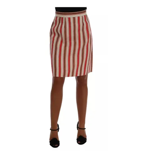 Minifalda a Rayas Multicolor Raya Vertical - Dolce & Gabbana - Modalova