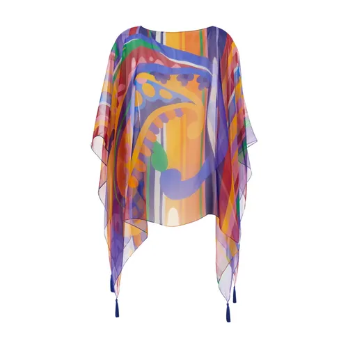 Top tipo capa de seda estampada - Etro - Modalova