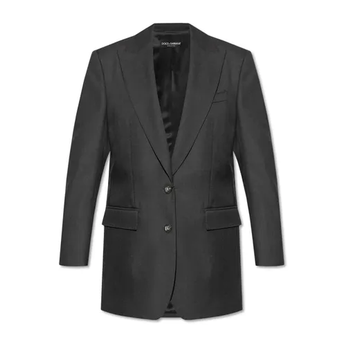 Wool blazer with single vent - Dolce & Gabbana - Modalova