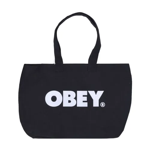 Canvas Tote Bag Black/White - Obey - Modalova