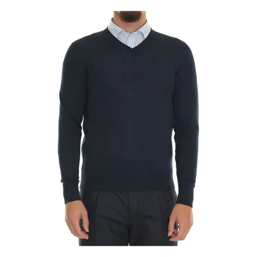 Merino Wool V-Neck Pullover - Hindustrie - Modalova