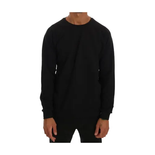 Crewneck Cotton Pullover Sweater - Daniele Alessandrini - Modalova