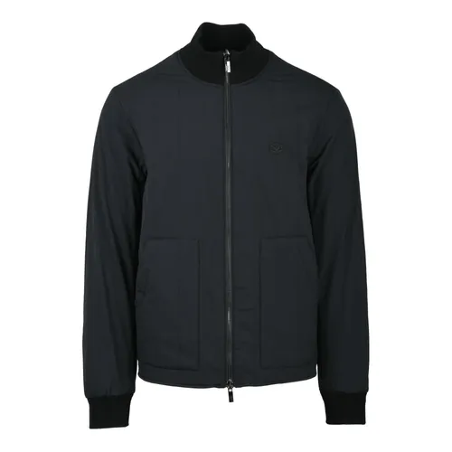 Reversible Nylon Jacket with Zipper - Emporio Armani - Modalova