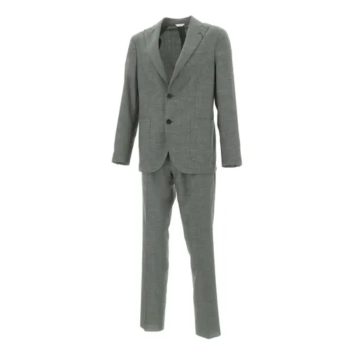 Peak Lapel Patch Pocket Suit - Boglioli - Modalova