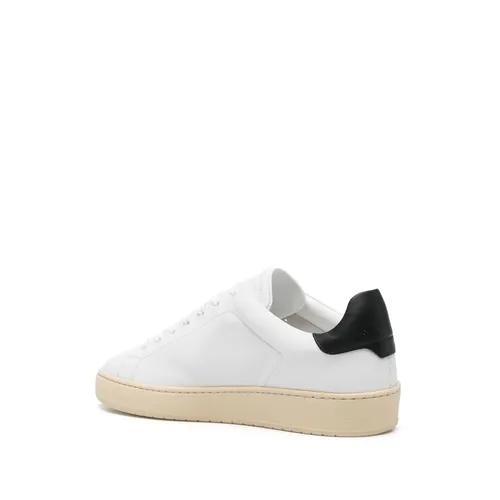 White Lace-Up Sneakers with Branded Heel - Hogan - Modalova