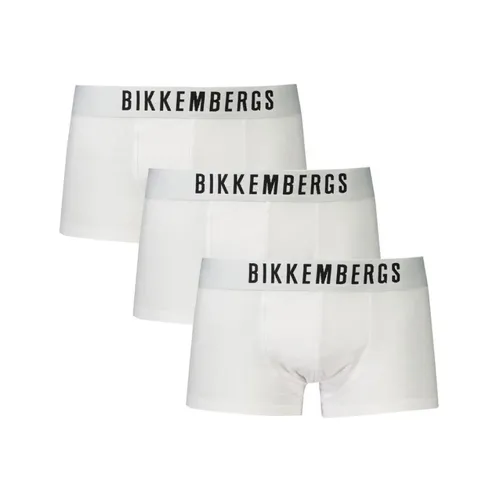 White Cotton Boxer Underwear Pack - Bikkembergs - Modalova