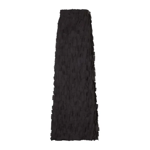 Epica, long silk skirt with scale effect - Cortana - Modalova