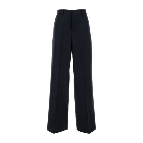 Wide Wool Trousers - Ami Paris - Modalova