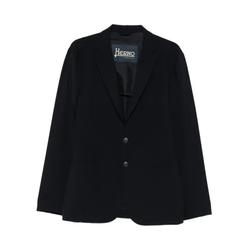 Notched-lapel Single-breasted Blazer - Herno - Modalova