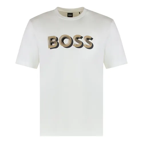 T-shirt in cotton with contrast logo - Hugo - Modalova
