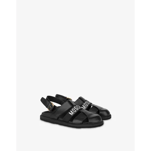 Calfskin Sandals - Moschino - Modalova