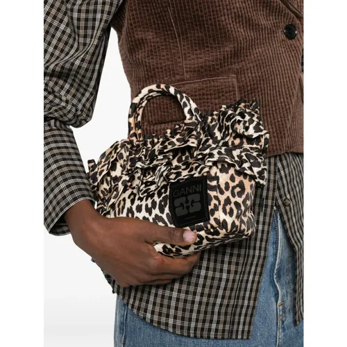Leopard XXL Tote - Ganni - Modalova