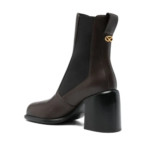 Leather Heel Boots - Sergio Rossi - Modalova