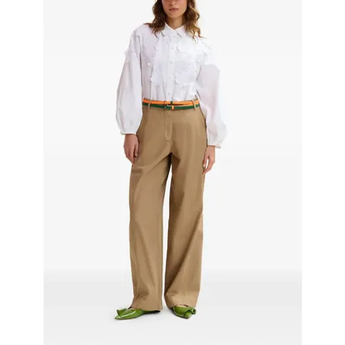 Joella Applique Flower Shirt - Essentiel Antwerp - Modalova
