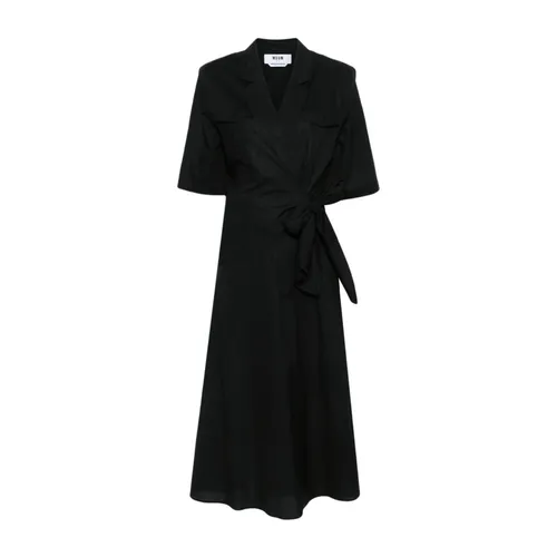Elegant Wrap Dress - Msgm - Modalova