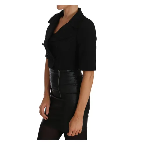 Elegant Black Wool Short Blazer - Dolce & Gabbana - Modalova