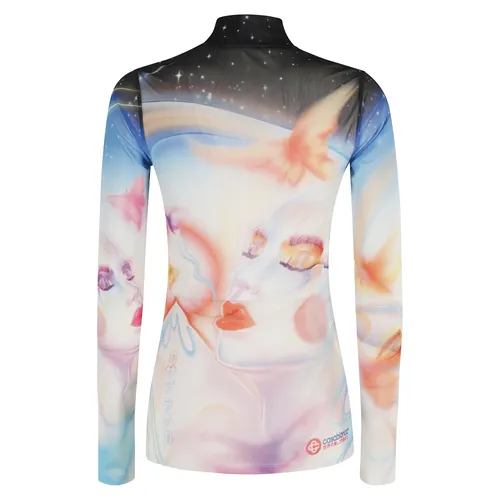Mesh Top with All Over Print - Casablanca - Modalova