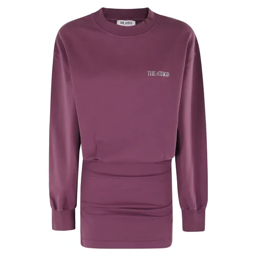 Bordeaux Drapiertes Mini Kleid - The Attico - Modalova