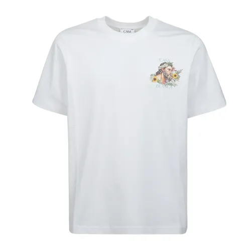 T-shirt in Cotone Bianco a Maniche Corte - Casablanca - Modalova