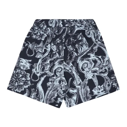 Printed Cotton Shorts - Versace - Modalova