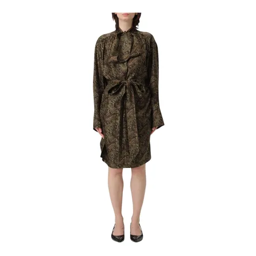 Elegant Paisley Silk Mini Dress - Saint Laurent - Modalova