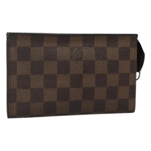 Pre-owned Damier Ebene Pouch - Louis Vuitton Vintage - Modalova