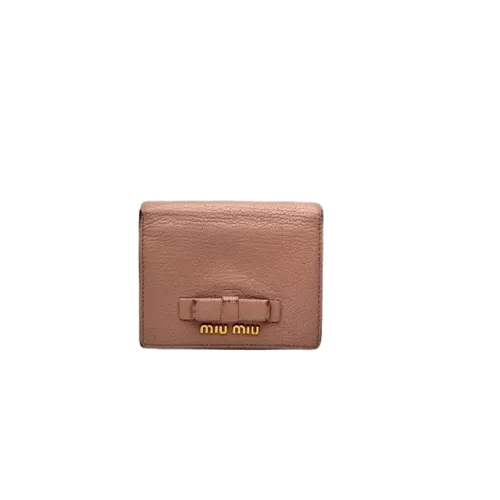 Pre-owned Leather Wallet - Miu Miu Pre-owned - Modalova