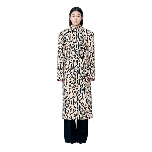 Animal-Print Trench Coat - Sportmax - Modalova