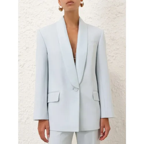 Sea Foam Tuxedo Jacket - Zimmermann - Modalova