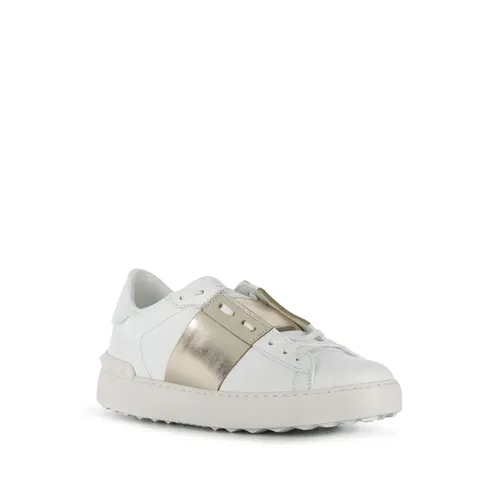 Open Sneaker With Metallic Stripe - Valentino Garavani - Modalova