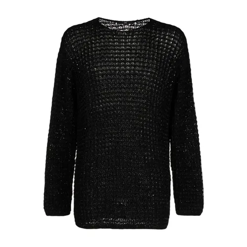Black Open-Knit Jumper - Sapio - Modalova