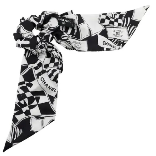 Pre-owned Coco Mark Silk Scrunchie - Chanel Vintage - Modalova
