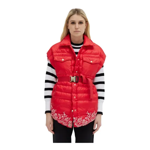 Red Lace Profile Vest - Ermanno Scervino - Modalova