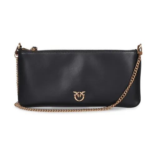 Elegant Black Silk Shoulder Bag - Pinko - Modalova
