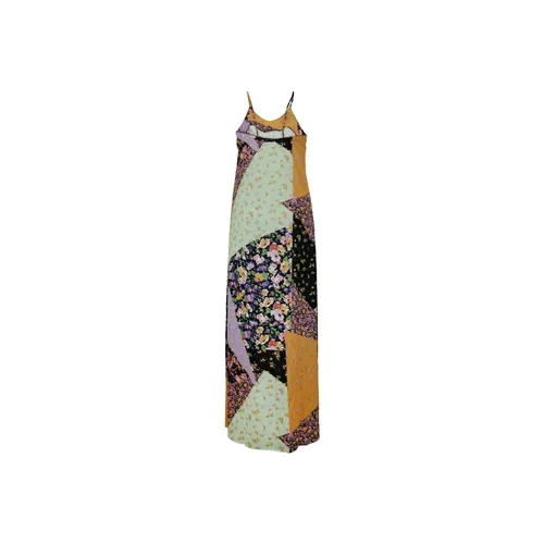 Floral Long Dress with Thin Straps - Me-Fui - Modalova