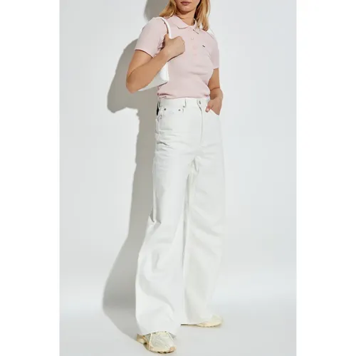 Polo a coste con toppa logo - Lacoste - Modalova