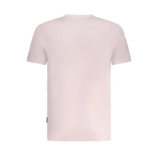 Pink Cotton Crew Neck Tee - Napapijri - Modalova