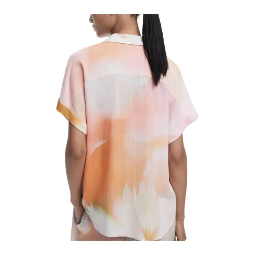 Floral Short Sleeve Shirt - Desigual - Modalova