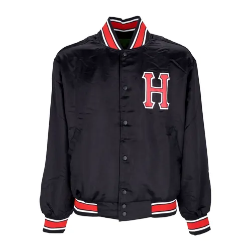 Satin Bomber Jacket Black - HUF - Modalova